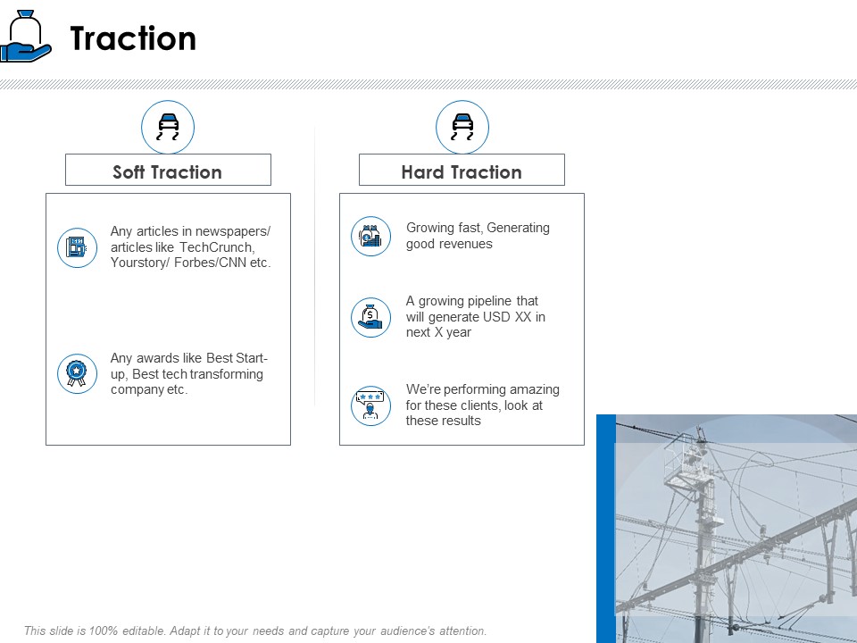 Startup Investment Ideas Traction Ppt Model Graphics PDF
