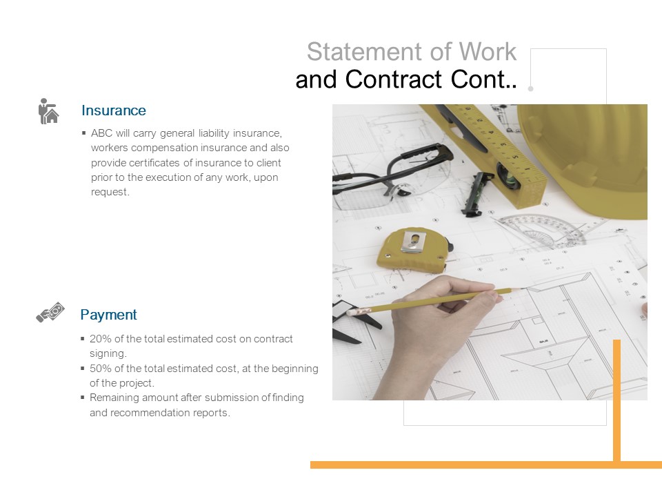 Statement Of Work And Contract Cont Ppt PowerPoint Presentation Summary Slides