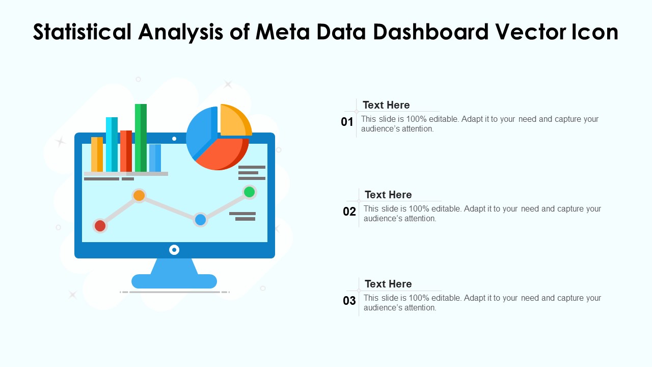 Statistical Analysis Of Meta Data Dashboard Vector Icon Ppt PowerPoint Presentation Shapes PDF