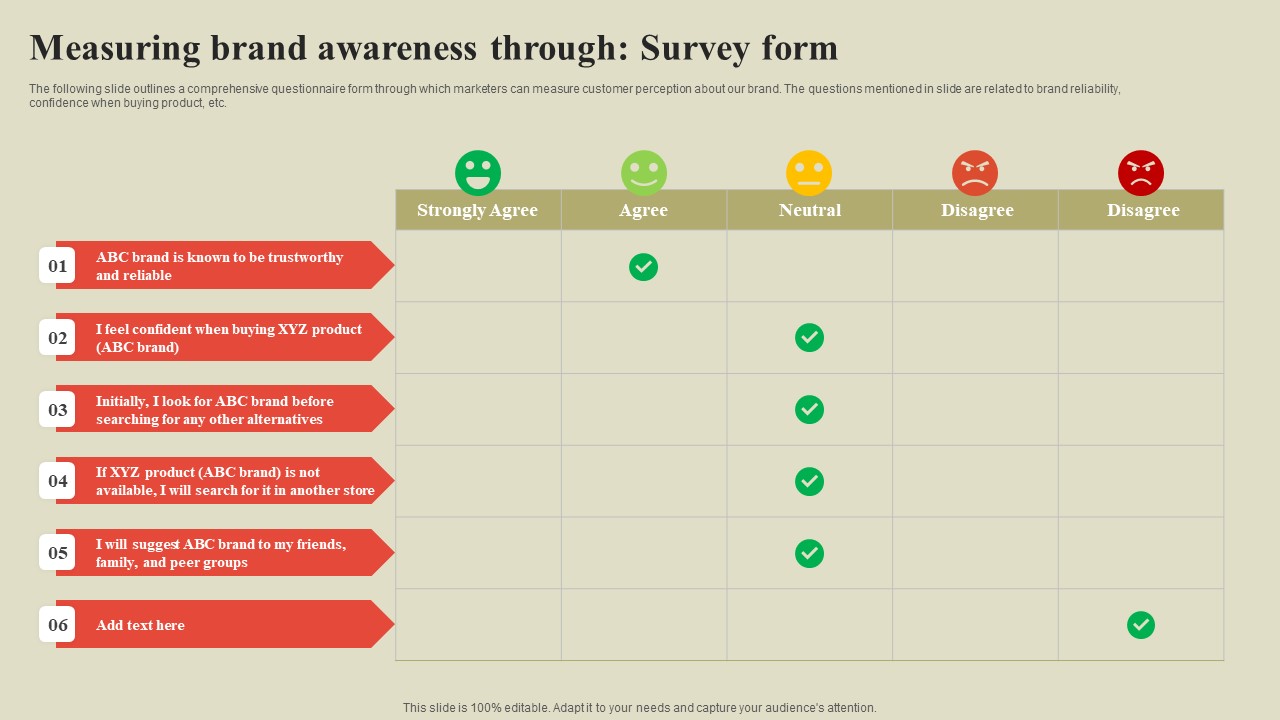 Steps To Effectively Conduct Market Research Measuring Brand Awareness Through Survey Form Infographics PDF