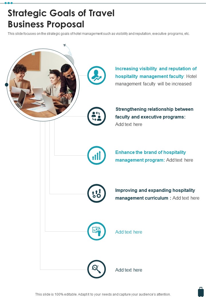 Strategic Goals Of Travel Business Proposal One Pager Sample Example Document