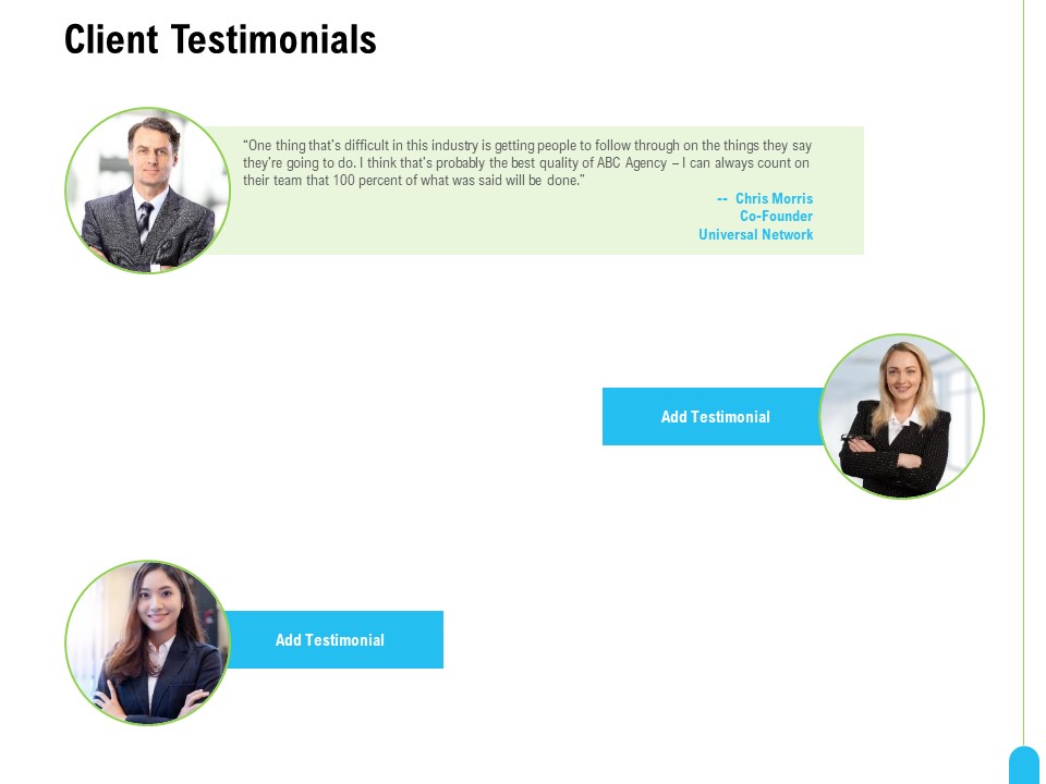 Strategic Marketing Approach Client Testimonials Ppt Layouts File Formats PDF