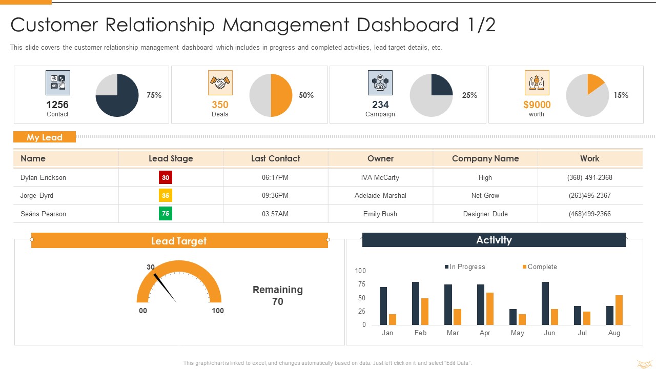 Strategic Partnership Management Plan Customer Relationship Management Dashboard Campaign Sample PDF