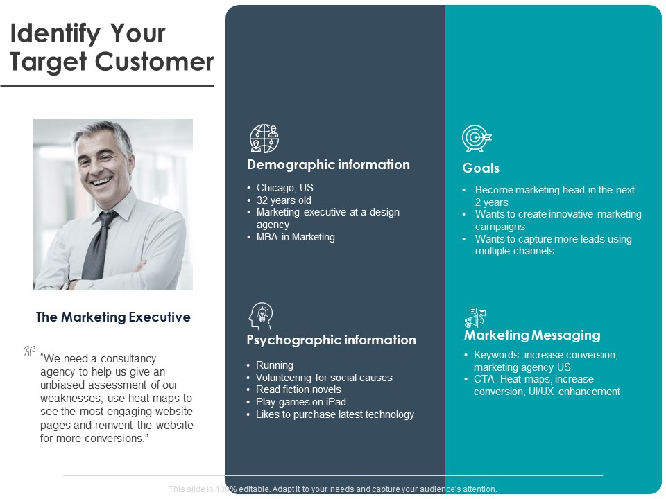 Strategic Plan For Companys Development Identify Your Target Customer Ppt PowerPoint Presentation Inspiration Designs Download