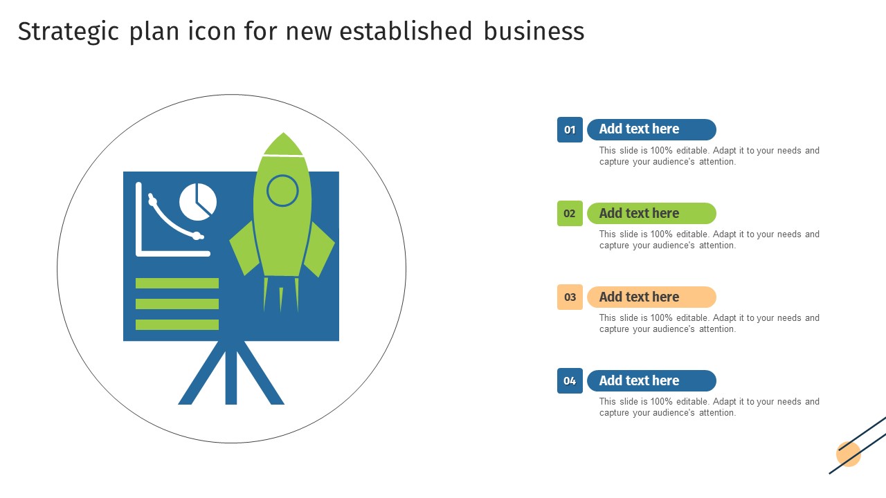 Strategic Plan Icon For New Established Business Brochure PDF