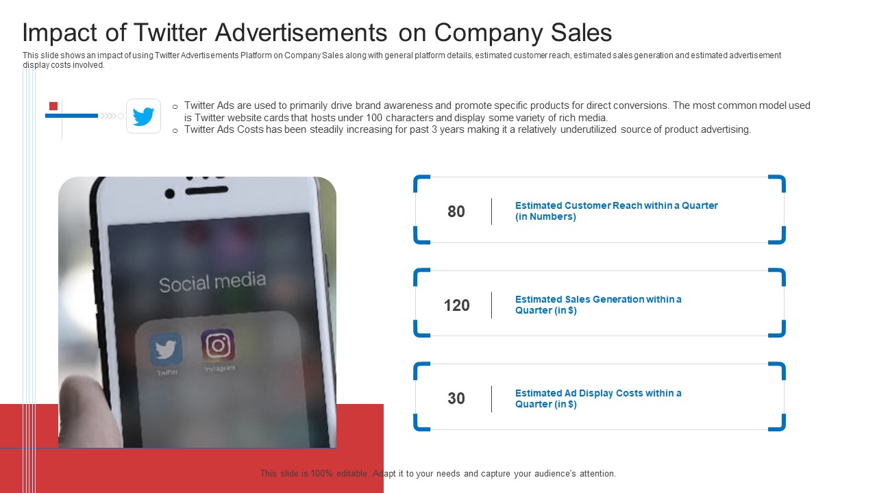 Strategic Plan To Increase Sales Volume And Revenue Impact Of Twitter Advertisements On Company Sales Sample PDF