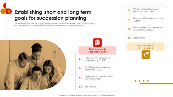 Strategic Talent Development Establishing Short And Long Term Goals For Succession Themes PDF