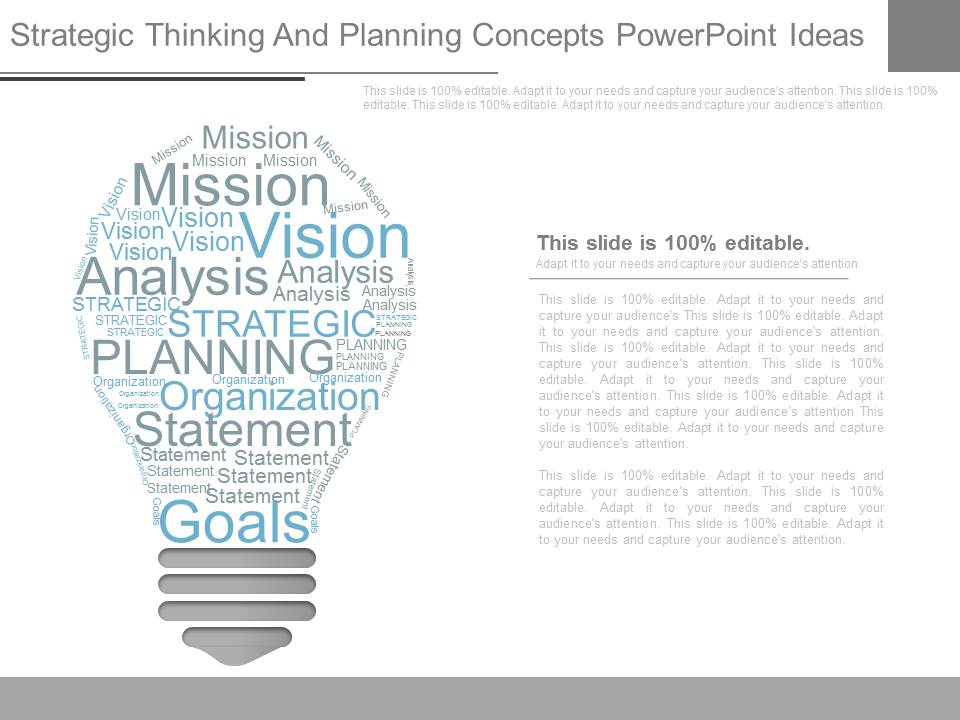 Strategic Thinking And Planning Concepts Powerpoint Ideas