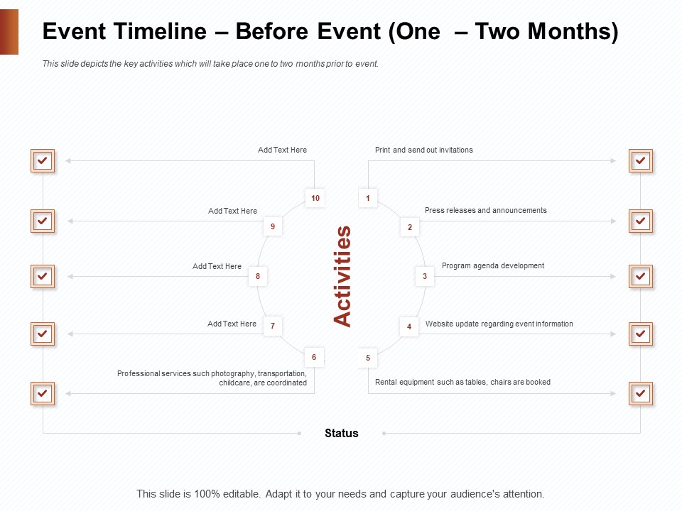 Strategies For Organizing Events Event Timeline Before Event One Two Months Ppt Portfolio Slide Portrait PDF