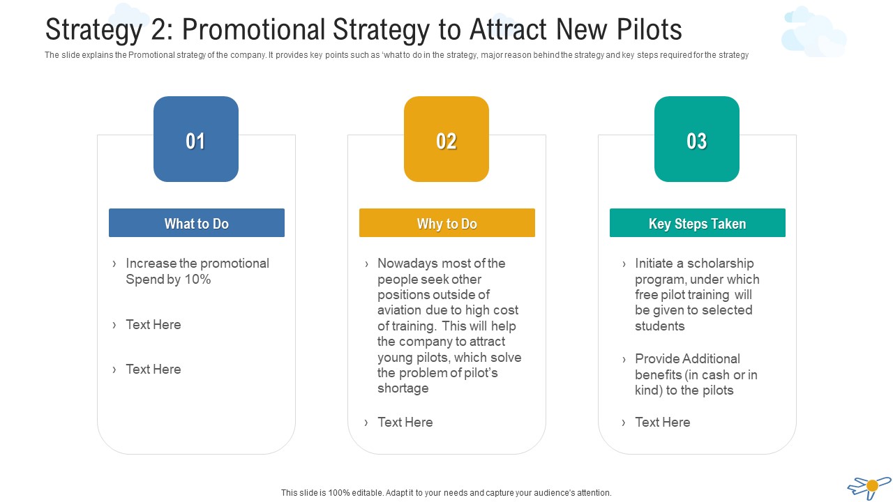 Strategy 2 Promotional Strategy To Attract New Pilots Template PDF