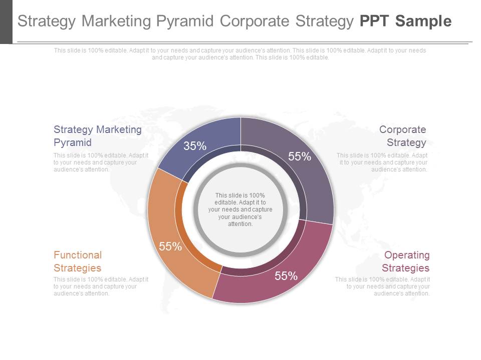 Strategy Marketing Pyramid Corporate Strategy Ppt Sample