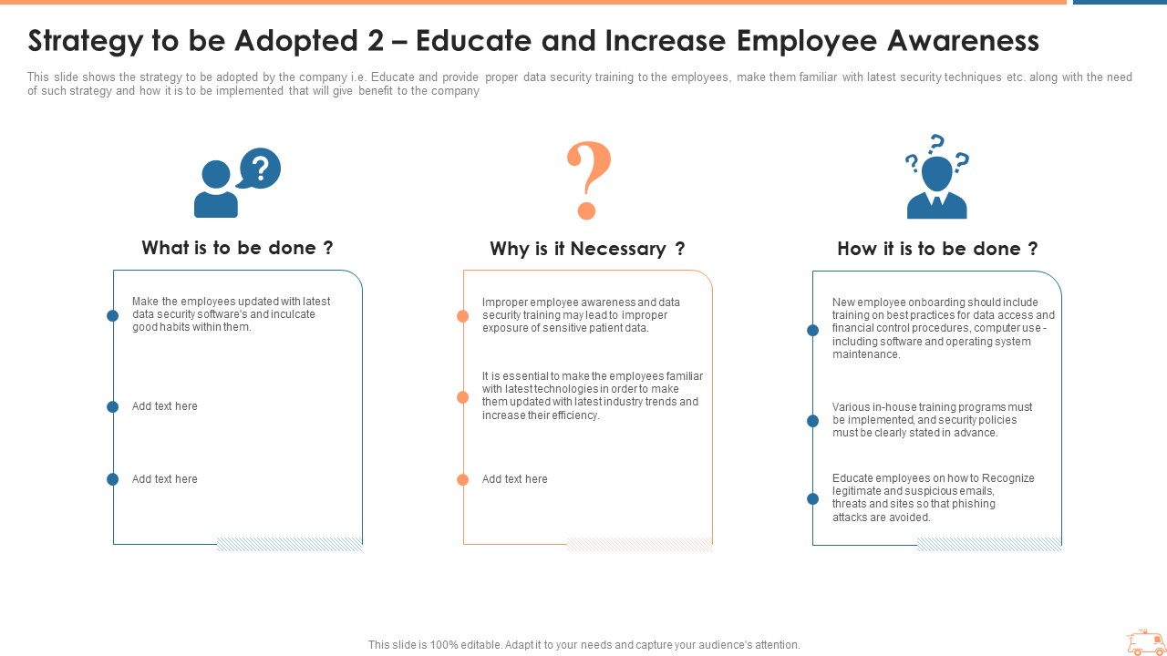 Strategy To Be Adopted 2 Educate And Increase Employee Awareness Inspiration PDF