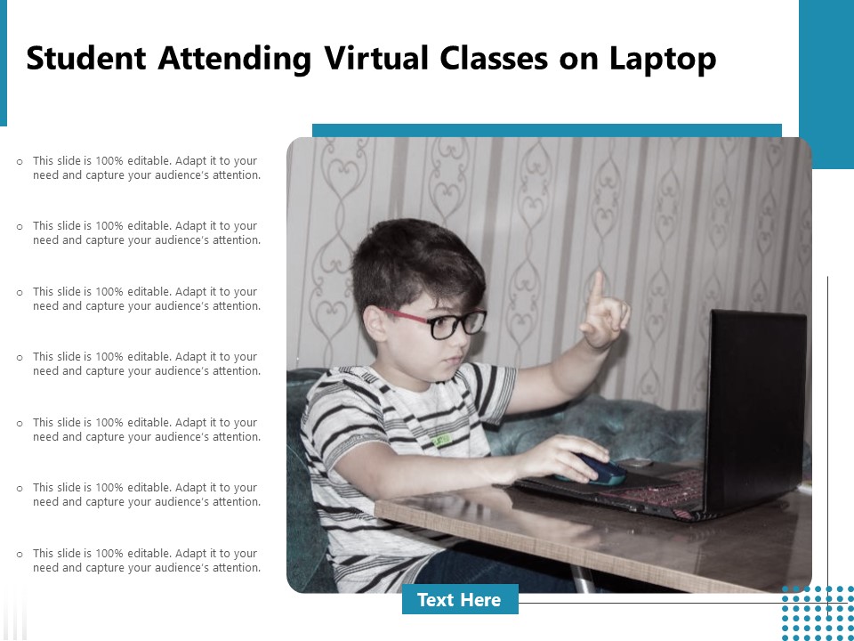 Student Attending Virtual Classes On Laptop Ppt PowerPoint Presentation Gallery Layout PDF