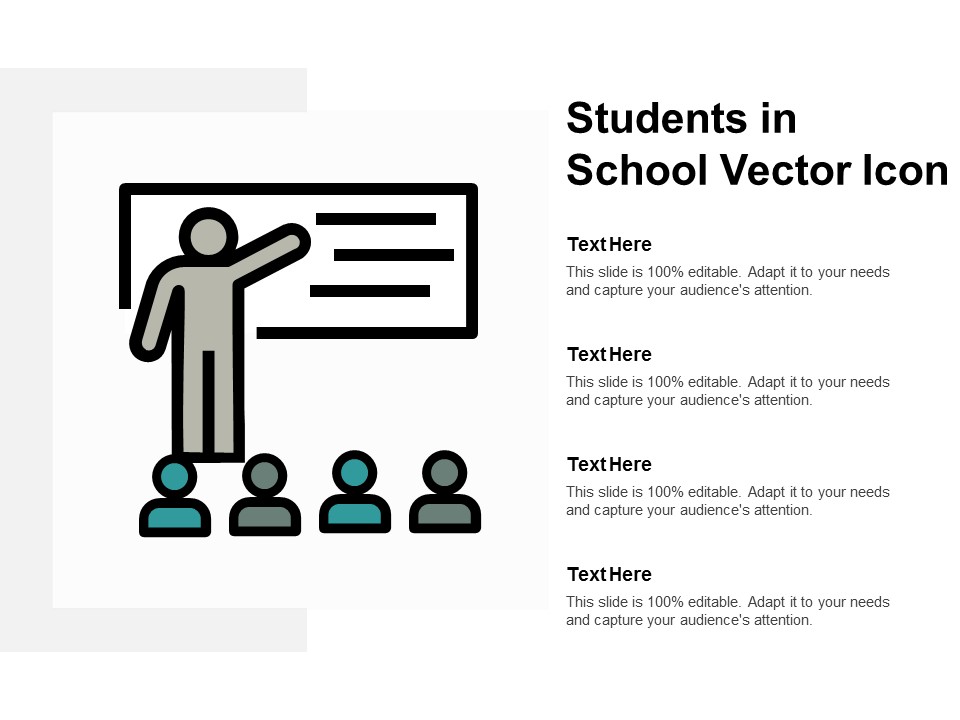 Students In School Vector Icon Ppt PowerPoint Presentation Outline Example Introduction