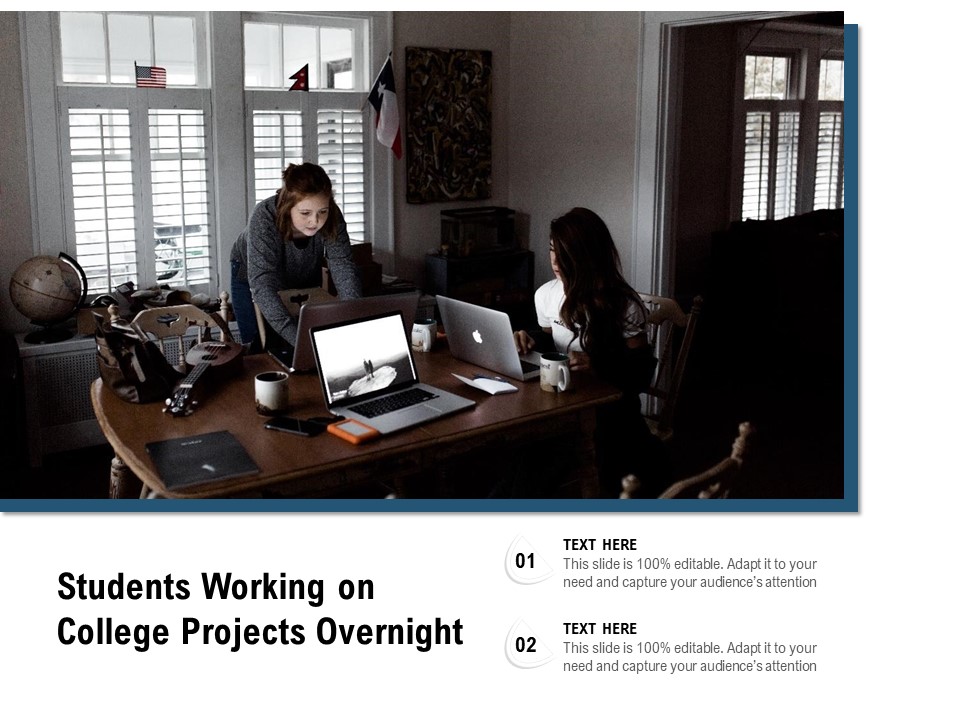 Students Working On College Projects Overnight Ppt PowerPoint Presentation File Demonstration PDF