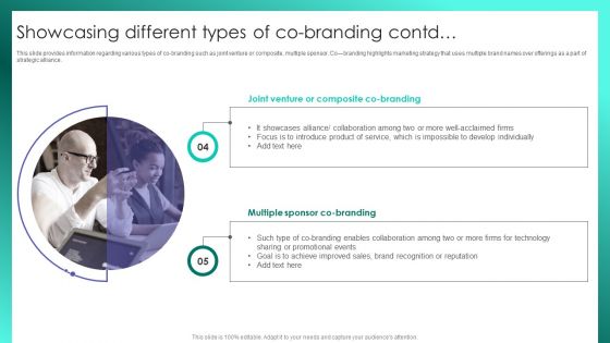 Successful Brand Management Showcasing Different Types Of Co Branding Diagrams PDF