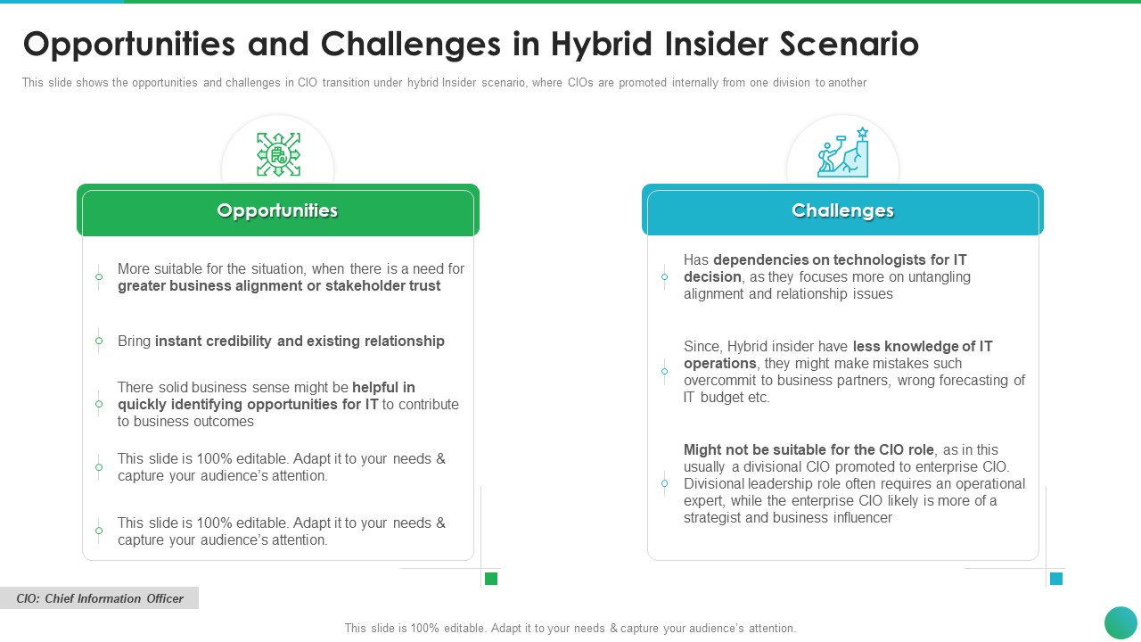 Successful CIO Transformation To Generate Company Value Opportunities And Challenges In Hybrid Professional PDF
