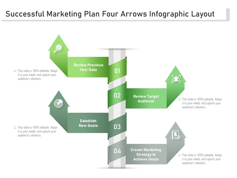 Successful Marketing Plan Four Arrows Infographic Layout Ppt PowerPoint Presentation File Designs PDF