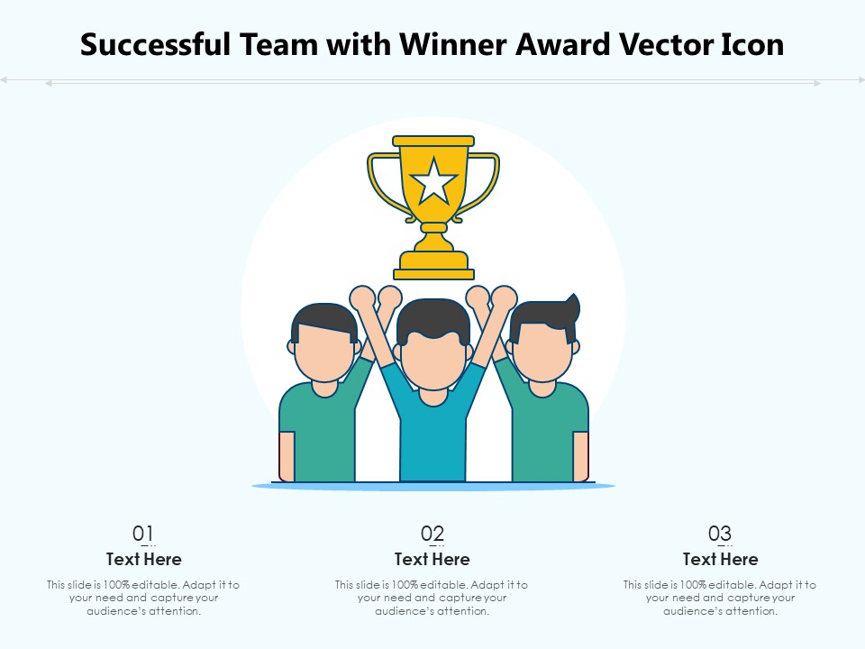 Successful Team With Winner Award Vector Icon Ppt PowerPoint Presentation File Graphic Images PDF