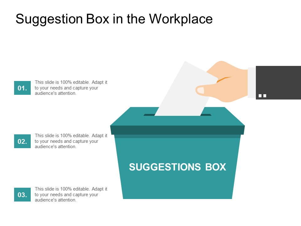 Suggestion Box In The Workplace Ppt Powerpoint Presentation Gallery Skills