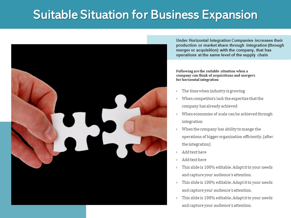 Suitable Situation For Business Expansion Ppt PowerPoint Presentation File Example Introduction PDF