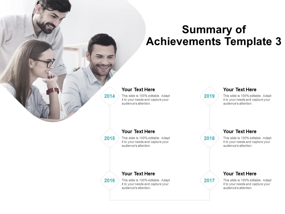 Summary Of Achievements Template Teamwork Ppt PowerPoint Presentation Layouts Background Designs