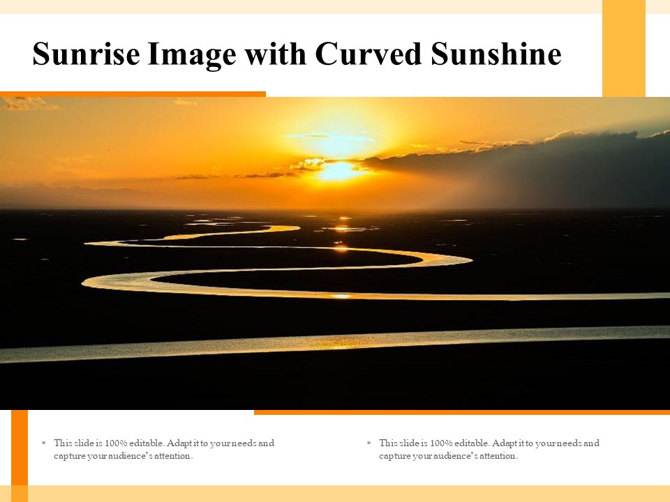 Sunrise Image With Curved Sunshine Ppt PowerPoint Presentation Show Elements PDF