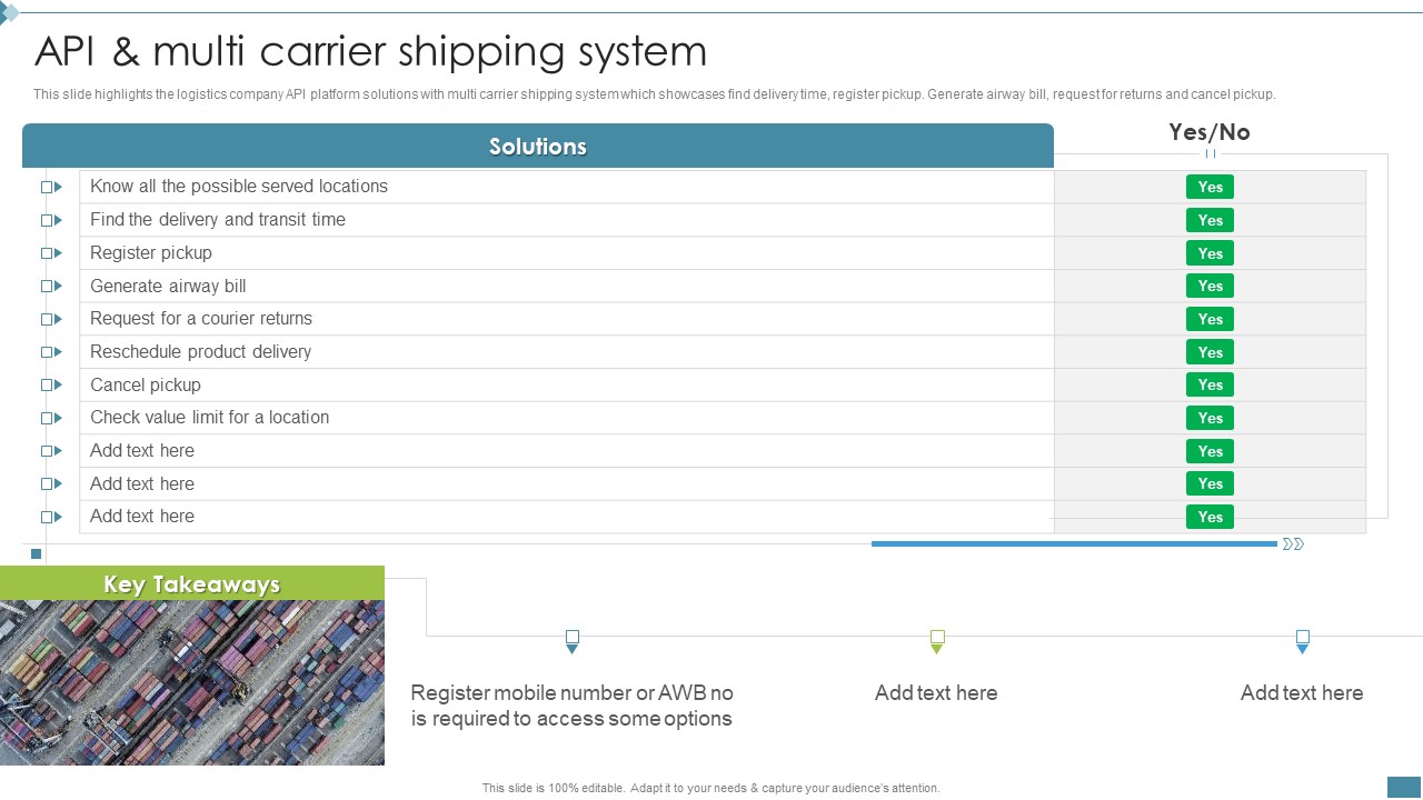 Supply Chain And Logistics Company Profile Api And Multi Carrier Shipping System Ideas PDF
