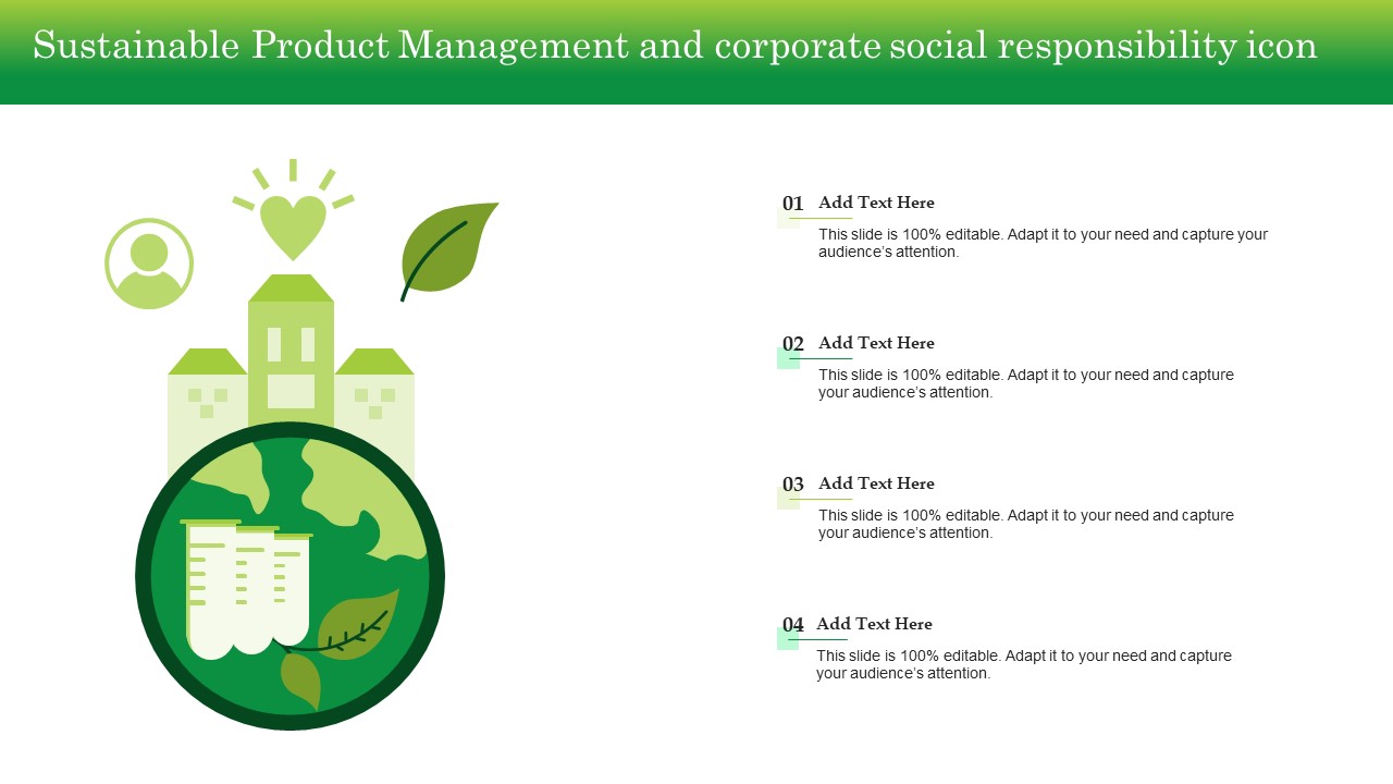 Sustainable Product Management And Corporate Social Responsibility Icon Pictures PDF