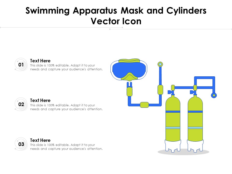 Swimming Apparatus Mask And Cylinders Vector Icon Ppt PowerPoint Presentation File Slide PDF