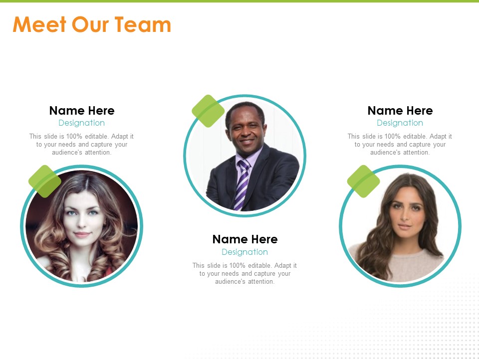 Synchronized Information About Your Customers Meet Our Team Ppt PowerPoint Presentation Inspiration Layout PDF