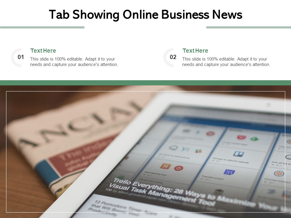 Tab Showing Online Business News Ppt PowerPoint Presentation Infographic Template Maker PDF