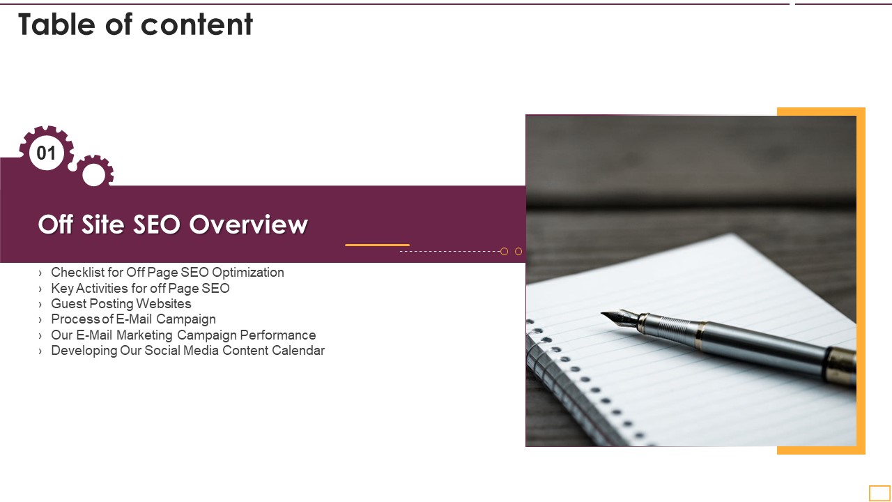 Table Of Content Implementing SEO Strategy To Enhance Business Performance Information PDF