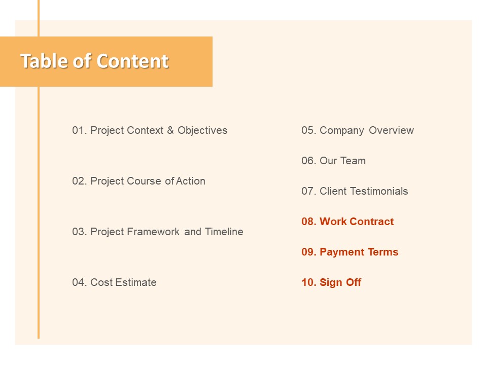 Table Of Content Marketing Ppt PowerPoint Presentation Summary