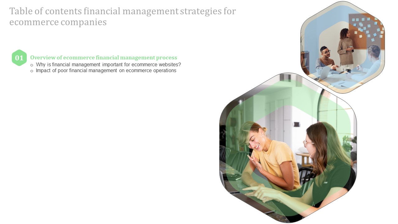 Table Of Contents Financial Management Strategies For Ecommerce Companies Topic Elements PDF