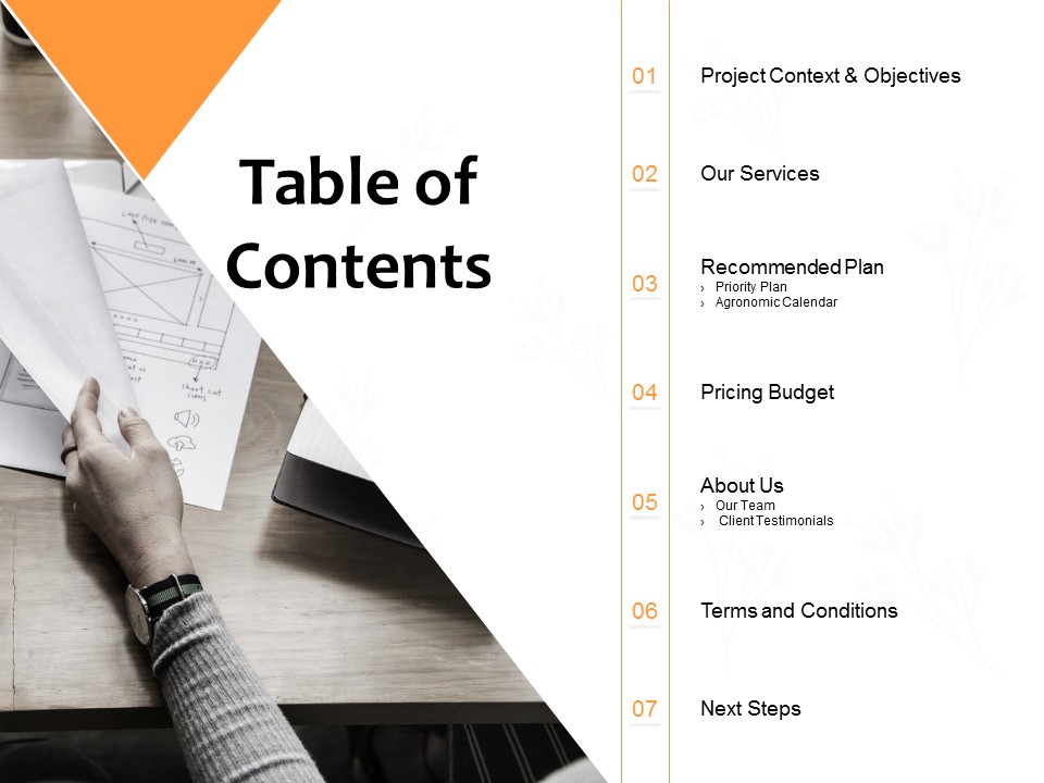 Table Of Contents Ppt PowerPoint Presentation Ideas Example Introduction