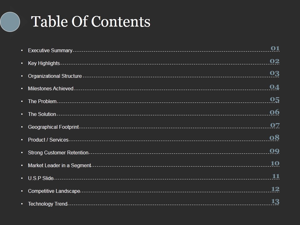 Table Of Contents Ppt PowerPoint Presentation Show Graphics Design