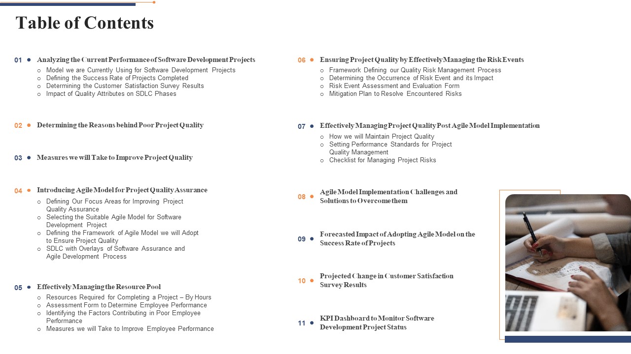 Table Of Contents Quality Control Framework For Agile Software Development Information PDF