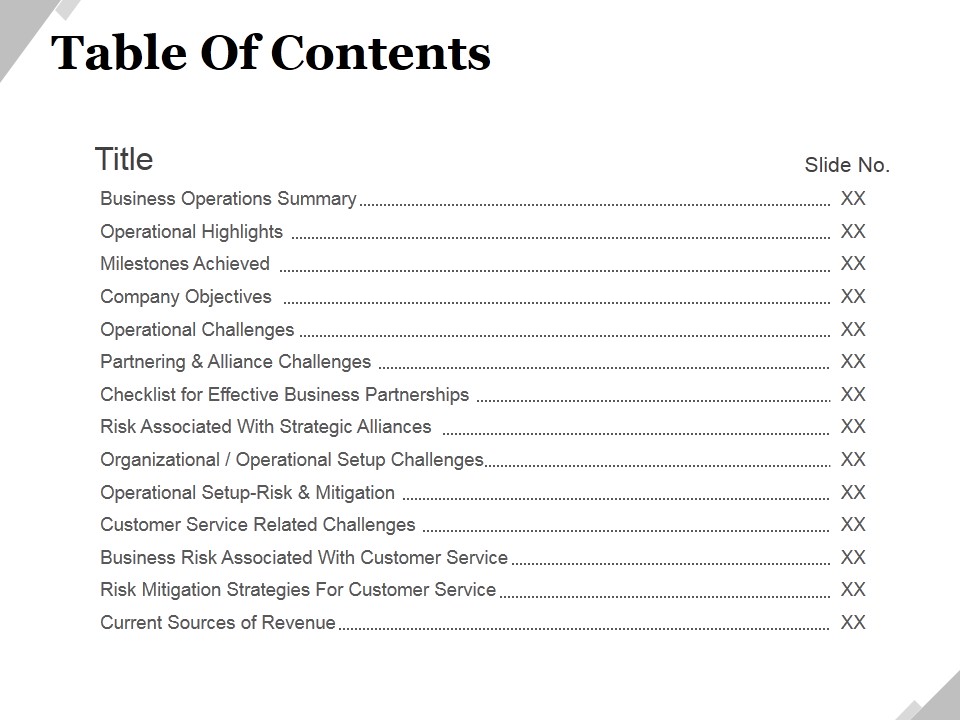 Table Of Contents Template 1 Ppt PowerPoint Presentation Icon Deck