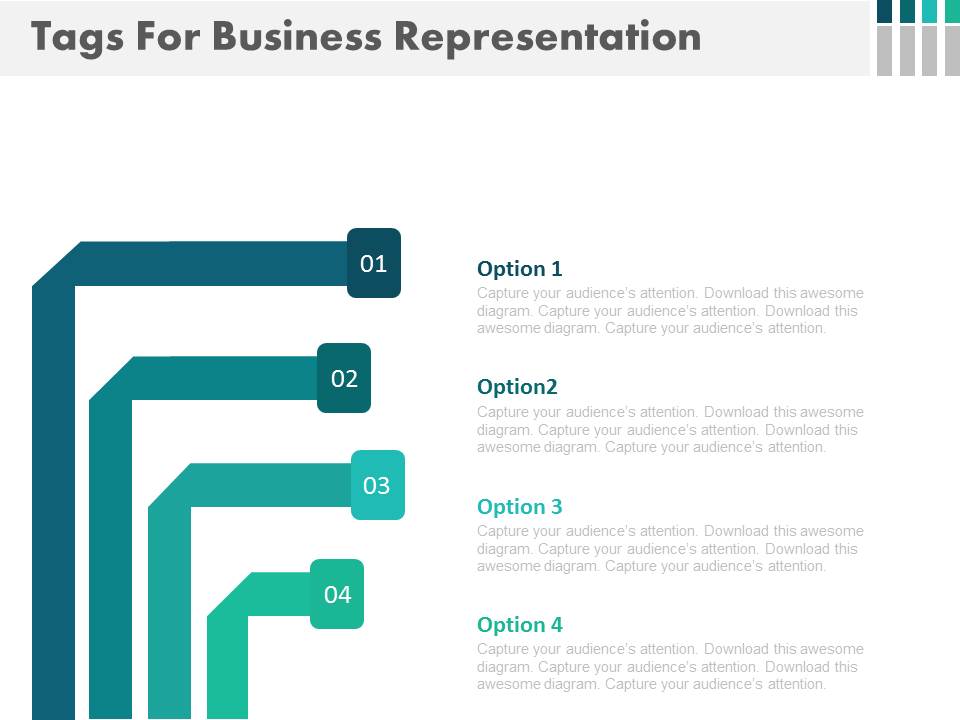 Tags For Business Options Display Powerpoint Template
