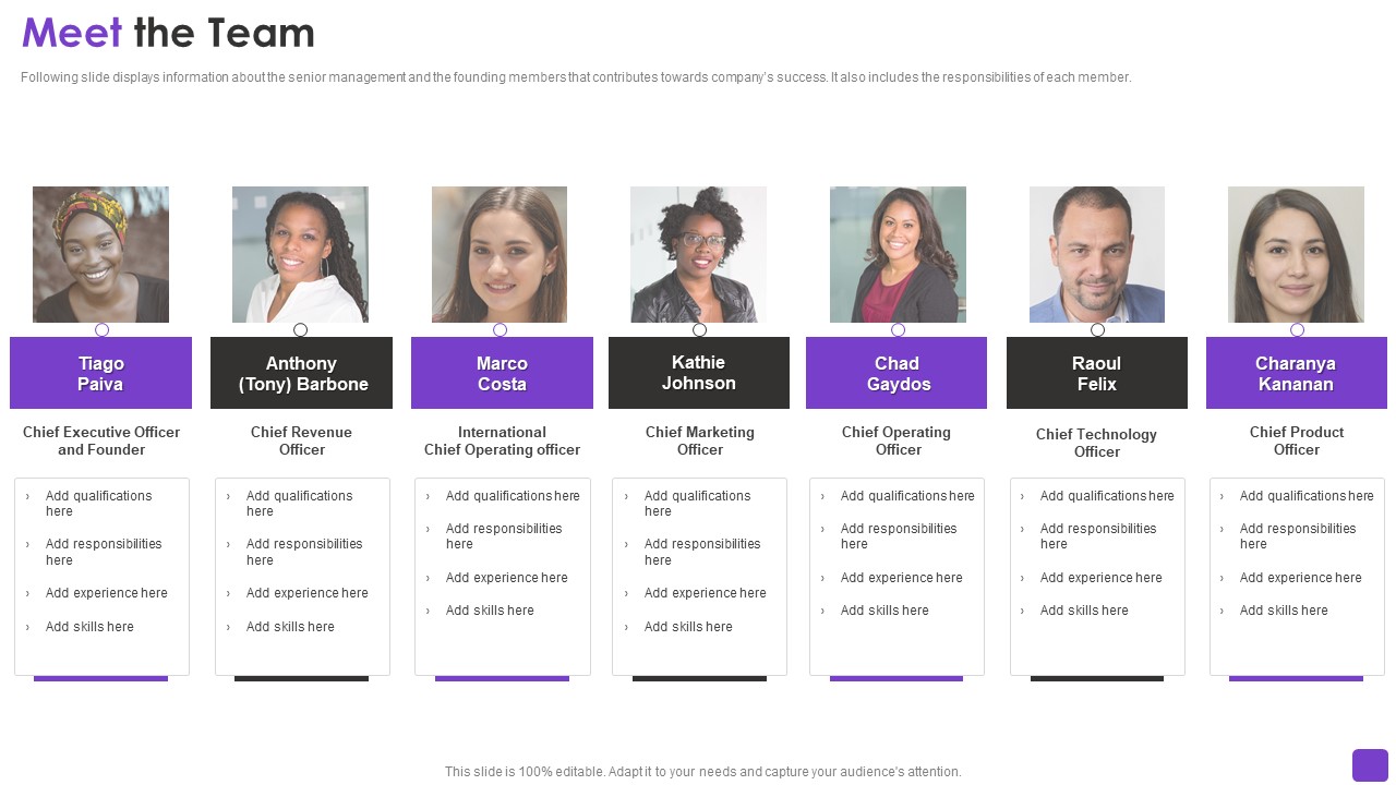 Talkdesk Investor Financing Business Meet The Team Portrait PDF