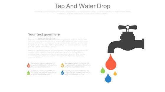 Tap With Water Drops Diagram Powerpoint Slides