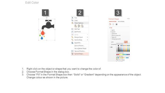Tap With Water Drops Diagram Powerpoint Slides