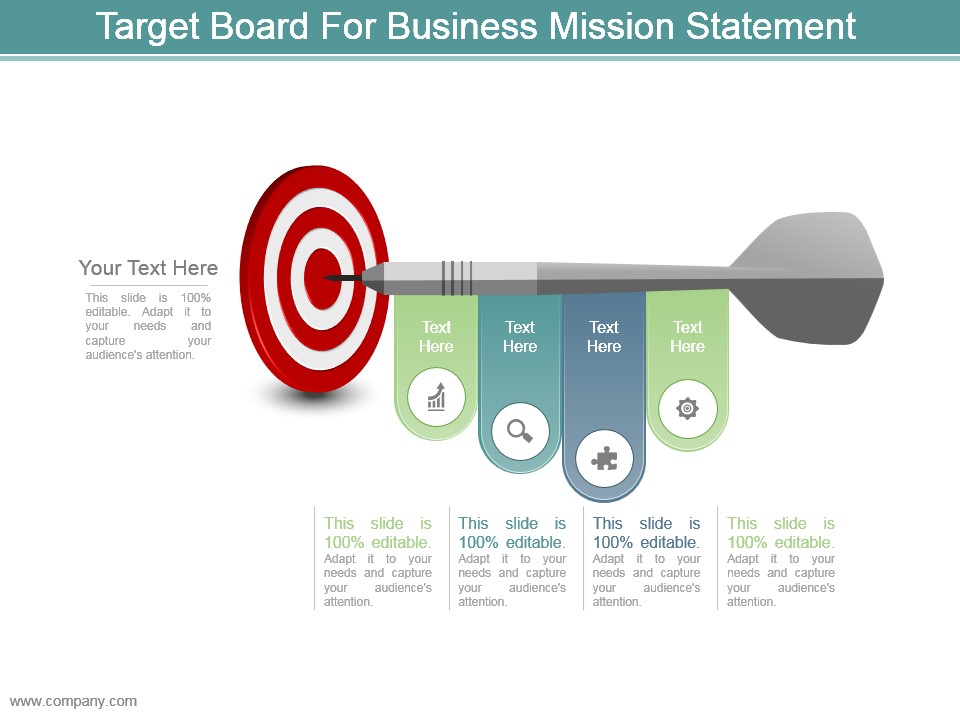 Target Board For Business Mission Statement Ppt Design