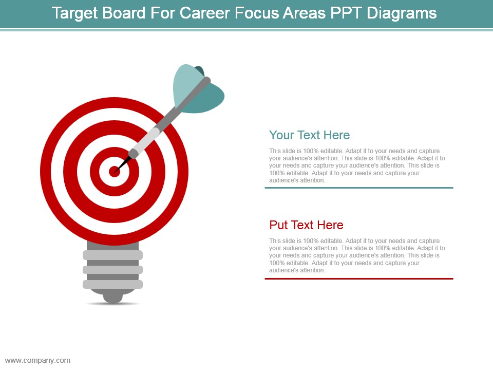 Target Board For Career Focus Areas Ppt Diagrams