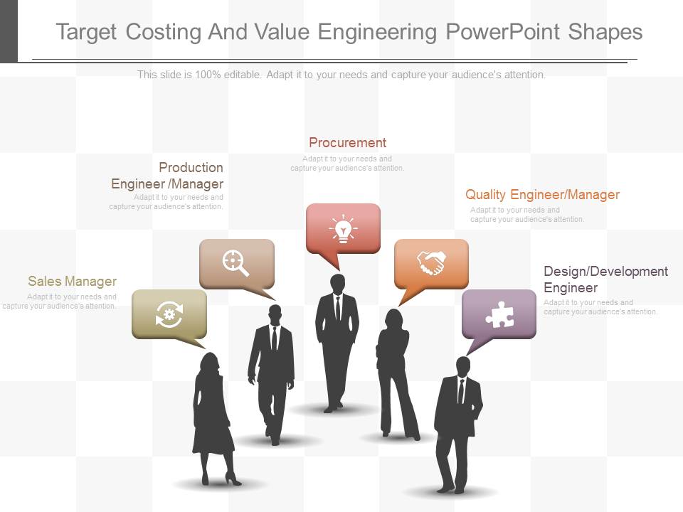 Target Costing And Value Engineering Powerpoint Shapes