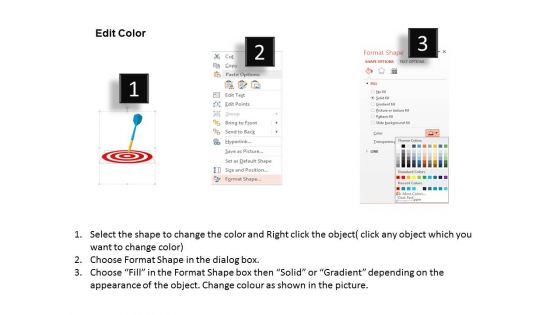 Target Dart Arrow Target Achievement Diagram Powerpoint Template