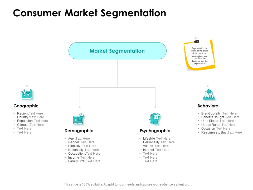 Target Market Strategy Consumer Market Segmentation Ppt Slides Visuals PDF