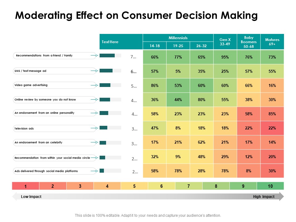 Target Market Strategy Moderating Effect On Consumer Decision Making Ppt Show Example Topics PDF