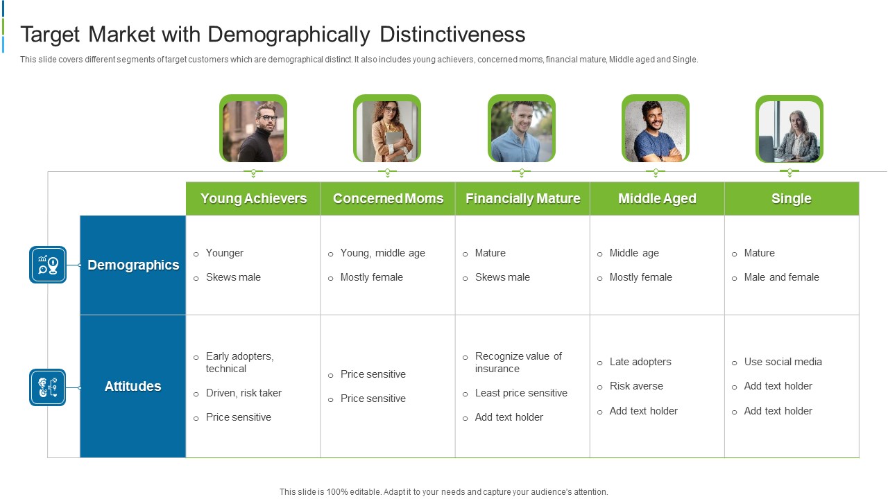 Target Market With Demographically Distinctiveness Mockup PDF
